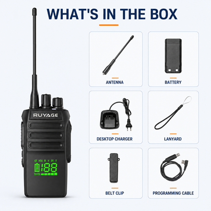 RUYAGE T40 10W IP67 Waterproof VHF Analog Walkie Talkie