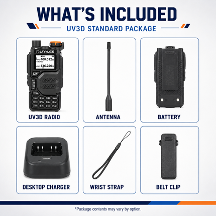RUYAGE UV3D 6 Band VHF/UHF Analog Walkie Talkie