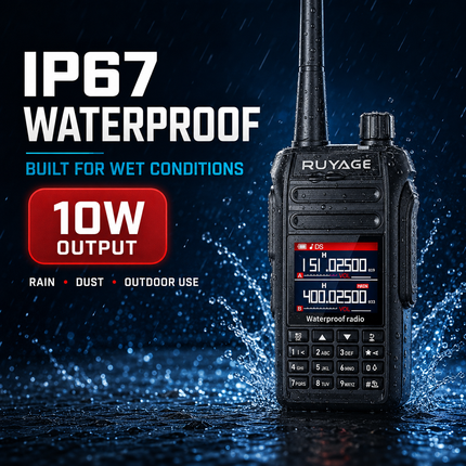 RUYAGE UV5D 10W IP67 Waterproof 6-Band Walkie Talkie