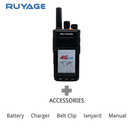 RUYAGE RY90 Touch Screen Zello 4G LTE PoC Radio Walkie Talkie