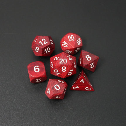 Redwood Forest - 7 Piece DnD Dice Set | Wood RPG Gaming Dice