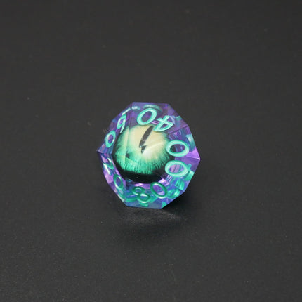 Remorhaz's Eye |  7 Piece Moving Eye DnD Dice Set | Acrylic RPG Gaming Dice