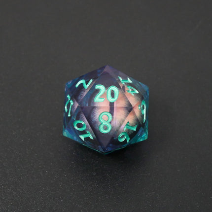 Remorhaz's Eye |  7 Piece Moving Eye DnD Dice Set | Acrylic RPG Gaming Dice