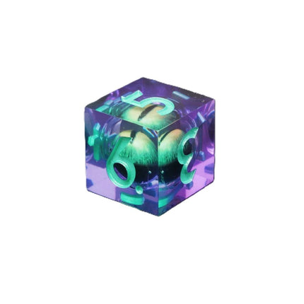 1d6 Moving Eye Sharp Edge DnD Dice | Acrylic RPG Gaming Dice