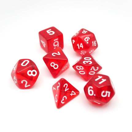 Ruby Ingots - 7 Piece DnD Dice Set | Acrylic RPG Gaming Dice