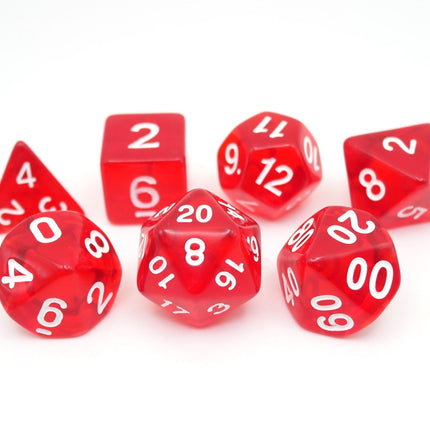 Ruby Ingots - 7 Piece DnD Dice Set | Acrylic RPG Gaming Dice