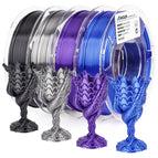 Silk B- Black/ Purple/ Silver Grey/ Sapphire Blue