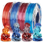 Silk Shiny A- Red Gold/Blue Silver/Red Silver/Blue Green