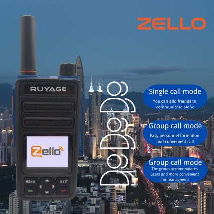 RUYAGE RY58 Zello 4G LTE PoC Radio Long Range Nationwide Walkie Talkie