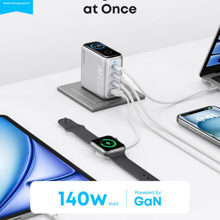 Anker Charger (140W, 4-Port, PD 3.1) with USB-C Cable