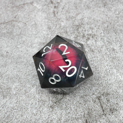 Smaug's Eye | Giant D20 Moving Eye DnD Dice | Acrylic RPG Gaming Dice