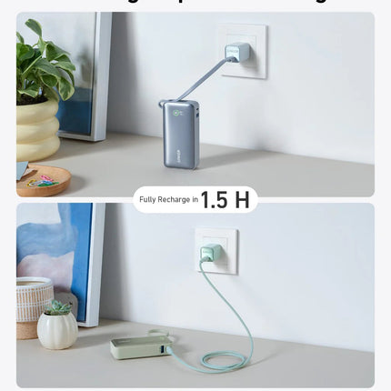 Anker Nano Power Bank (30W, Built-In USB-C Cable)
