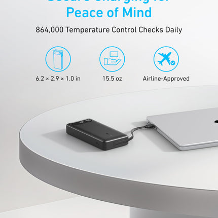 Anker Power Bank (20K, 87W, Built-In USB-C Cable)