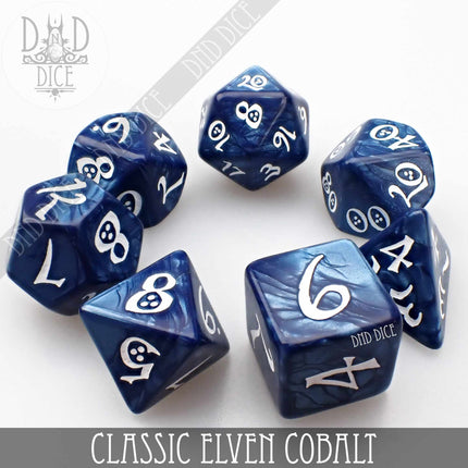 Classic Cobalt Dice Set