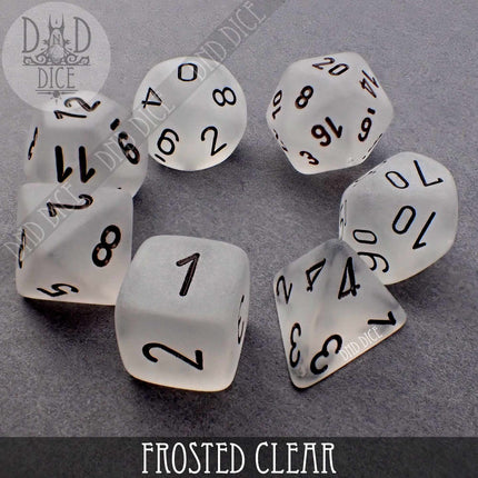 Frosted Clear Dice Set