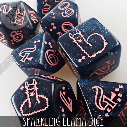 Sparkling Llama Dice Set