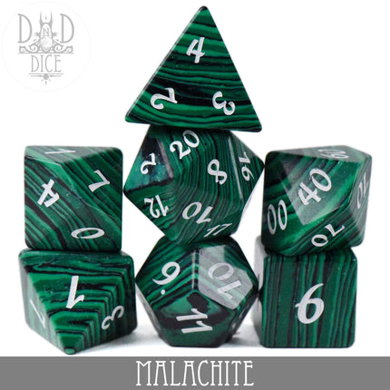Malachite Dice Set (Gift Box)