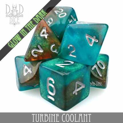 Turbine Coolant Glow in the Dark Dice Set