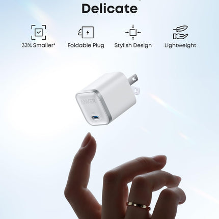 Anker Nano Charger (45W) with USB-C to USB-C Cable
