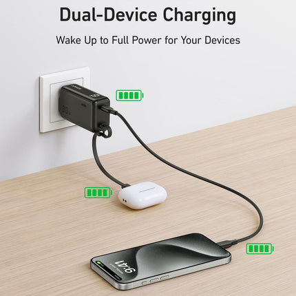 Anker Power Bank (30W, 5k,  Fusion, Built-In USB-C Cable)