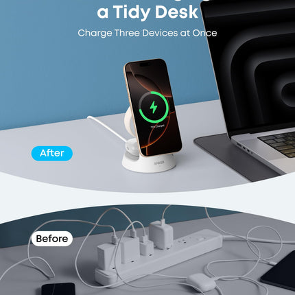 Anker MagGo Wireless Charging Station (3-in-1, Dock Stand)