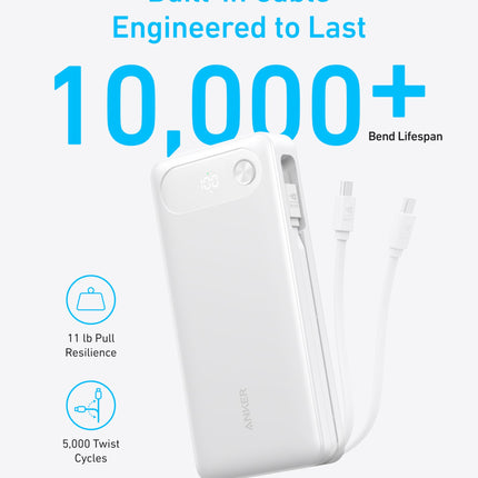 Anker Power Bank (20K, 87W, Built-In USB-C Cable)