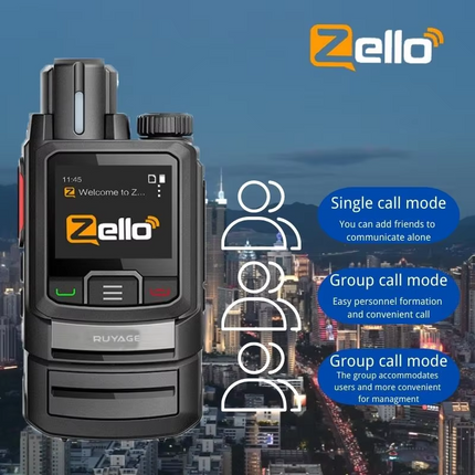 RUYAGE ZL20 Zello 4G LTE PoC Radio Long Range Nationwide Walkie Talkie