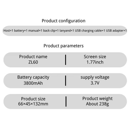 RUYAGE ZL60 Zello 4G LTE PoC Radio Long Range Nationwide Walkie Talkie