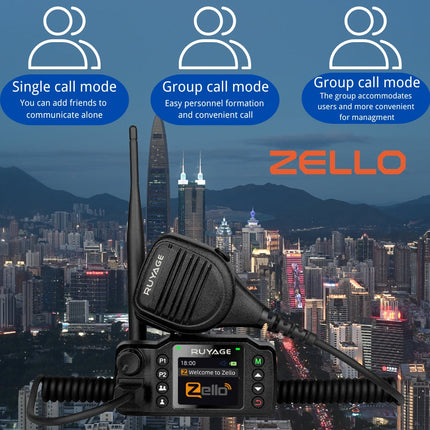 RUYAGE Zello 4G LTE Mobile Radio for Truck & Fleet PTT Communication