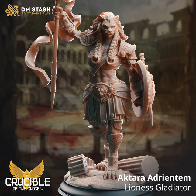 Aktara Adrientem, Lioness Gladiator (Female Leonin Fighter)