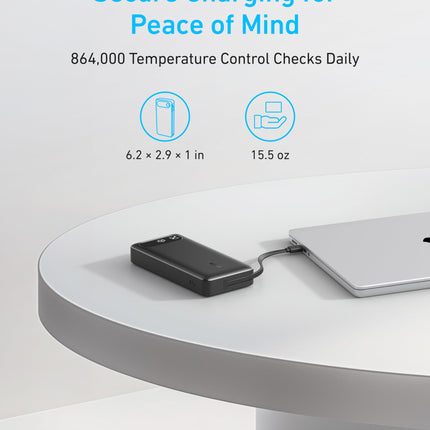 Anker Power Bank (20K, 87W, Built-In USB-C Cable)