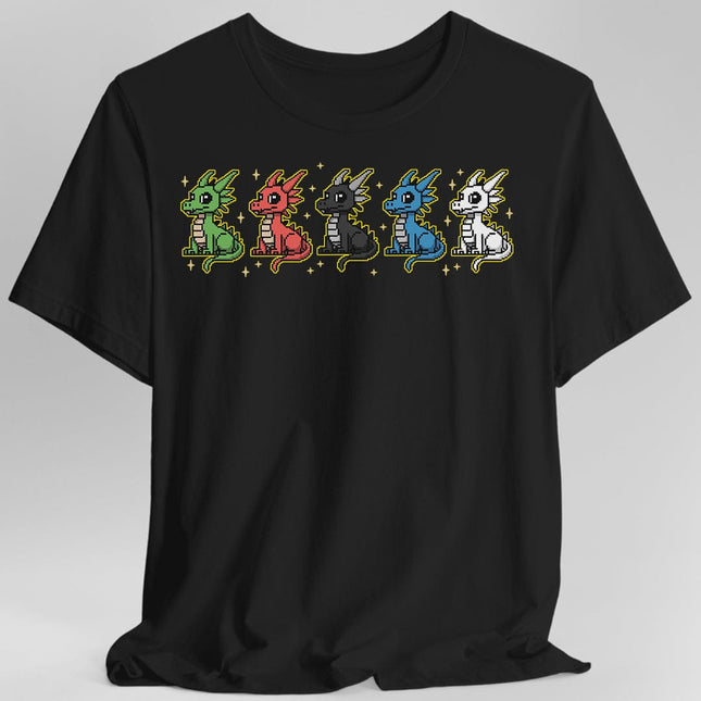 Chromatic Dragons Pixel Art T-shirt