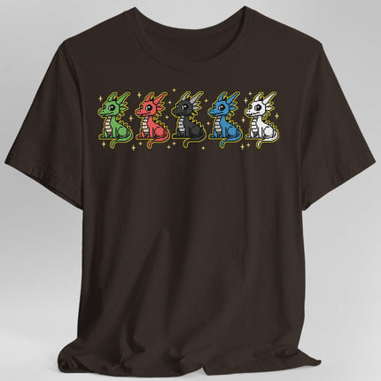 Chromatic Dragons Pixel Art T-shirt
