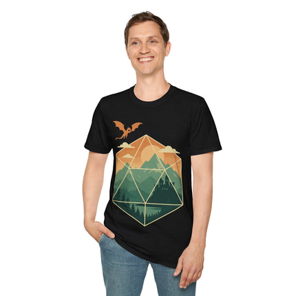 D20 Mountain Landscape T-Shirt