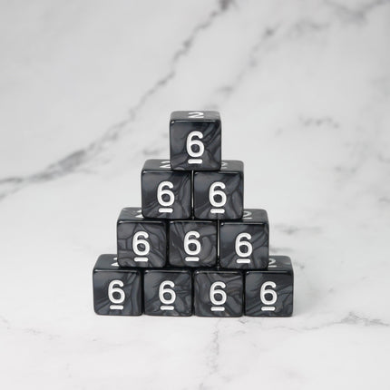 Dark Emulsion 10d6 - DnD Dice Set | Acrylic RPG Gaming Dice