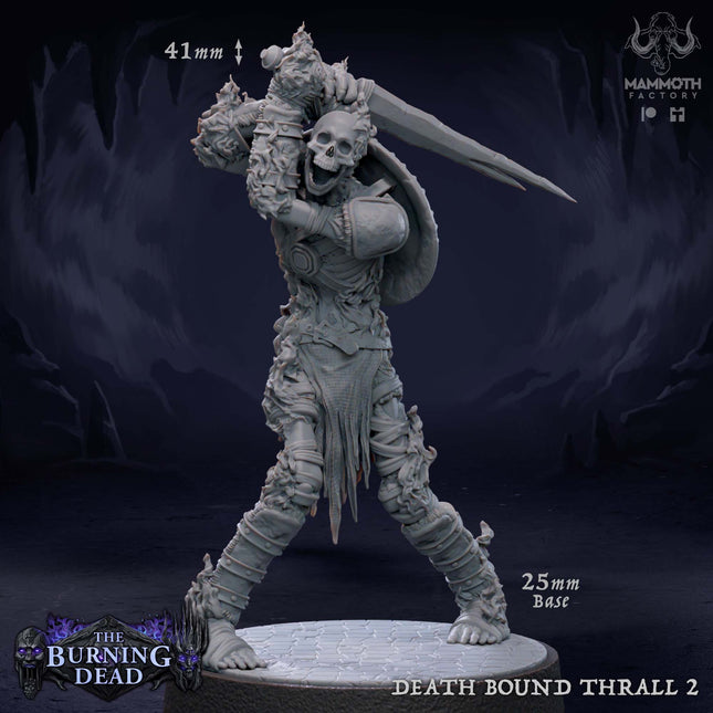 Death Bound Thrall: Sculpt 2 (Skeleton Warrior, Regular or On Fire)