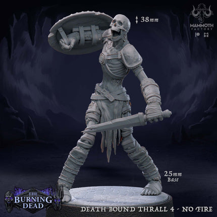 Death Bound Thrall: Sculpt 4 (Skeleton Warrior, Regular or On Fire)