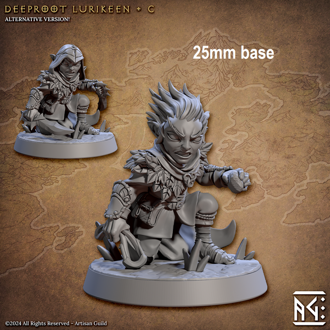 Deeproot Lurikeen Warrior (Base Sculpt C)