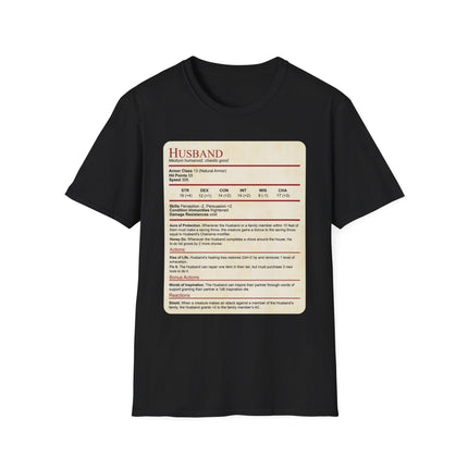 DnD Husband Stat Block T-Shirt