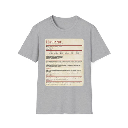 DnD Husband Stat Block T-Shirt