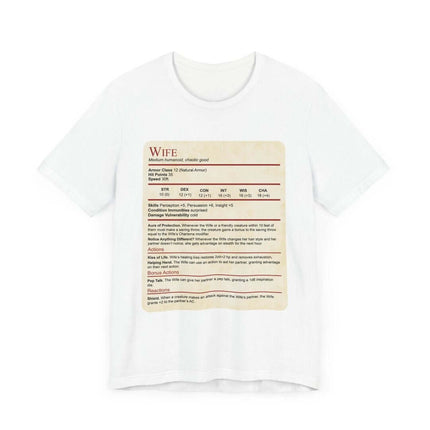 DnD Wife Stat Block T-Shirt