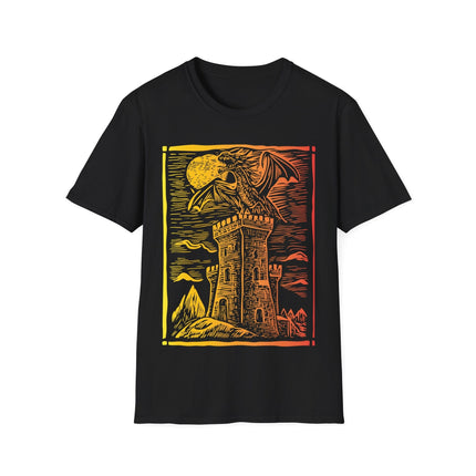 Dragon Vintage Medieval Art Gradient T-Shirt