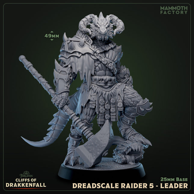 Dreadscale Raider: Sculpt 5 - Leader (Male Dragonborn Barbarian)