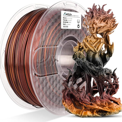 PLA Silk Shiny Gradient 1.75mm, 1KG/2.2LB