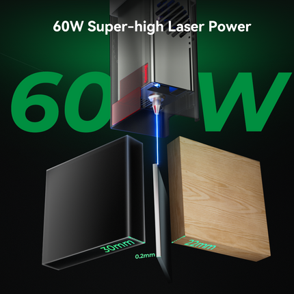 Falcon2 Pro 60W Pro-safe Laser Engraver & Cutter