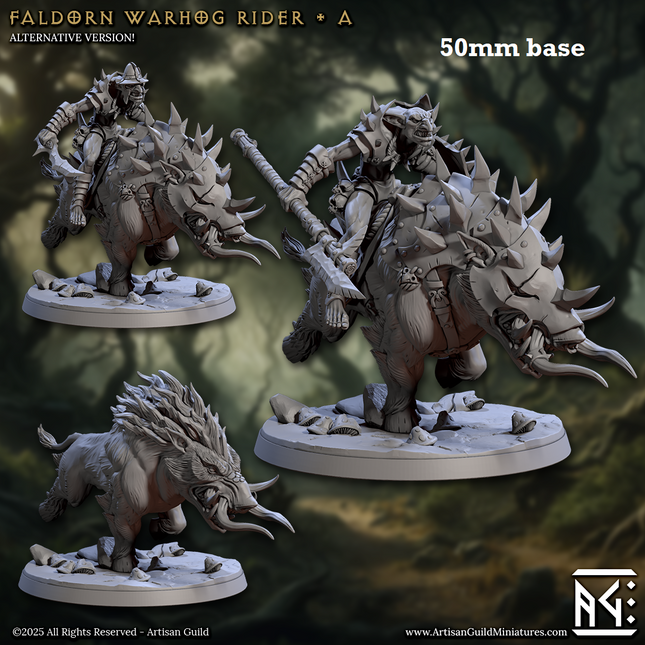 Faldorn Warhog Rider: Sculpt A (Hobgoblin Boar Calvary)