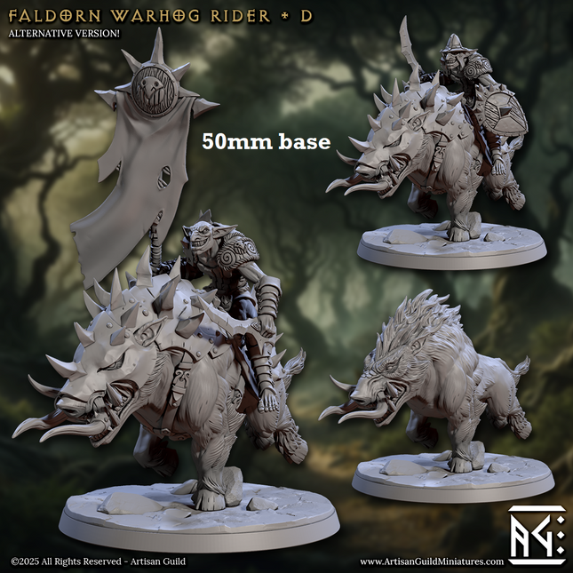 Faldorn Warhog Rider: Sculpt D (Hobgoblin Boar Calvary)