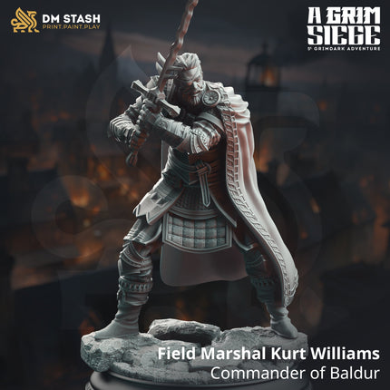 Field Marshal Kurt Williams, Commander of Baldur (Male Human Fighter)