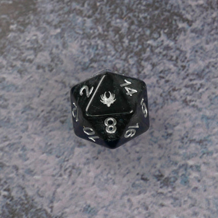 Forgotten Sapphire - 7 Piece DnD Dice Set | Acrylic RPG Gaming Dice