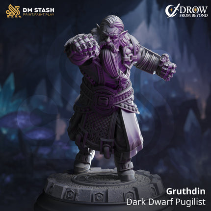 Gruthdin, Dark Dwarf Pugilist (Male Dwarven Monk)